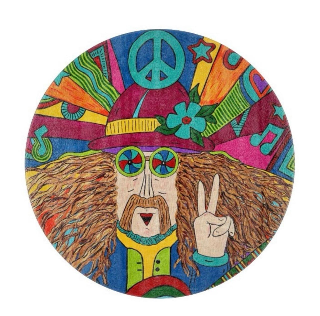 Peace Out! Glass Cutting Board