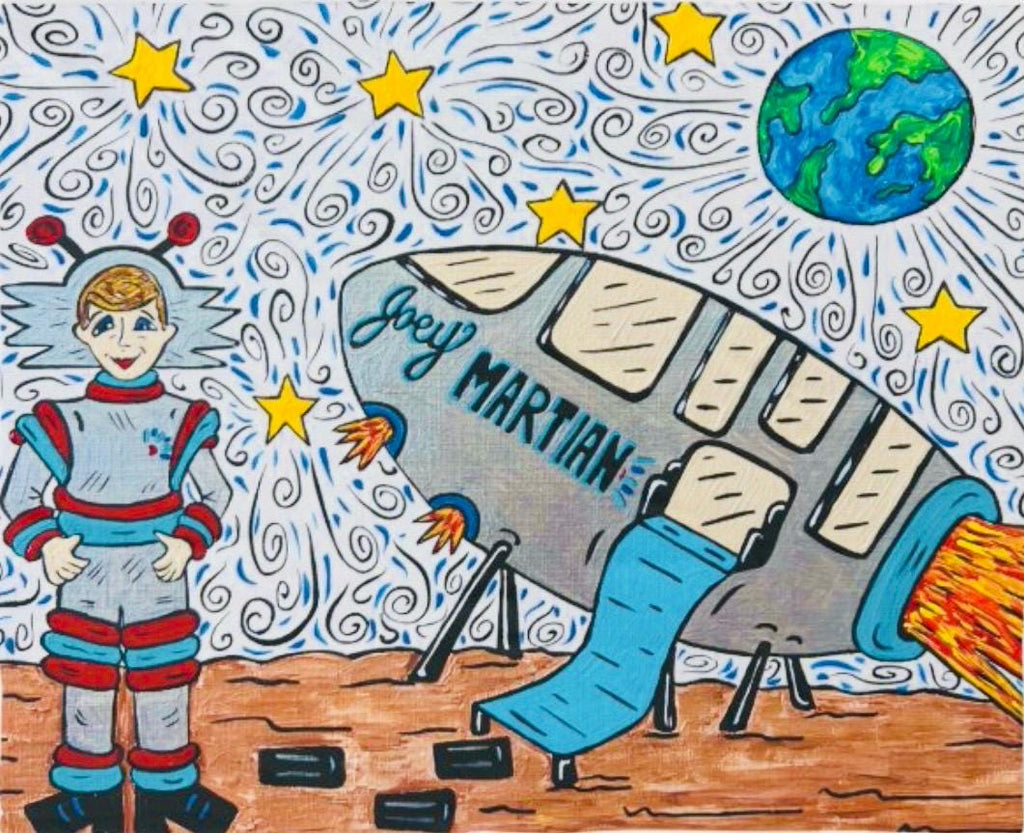 The original JOEY MARTIAN Fleece Throw Blanket
