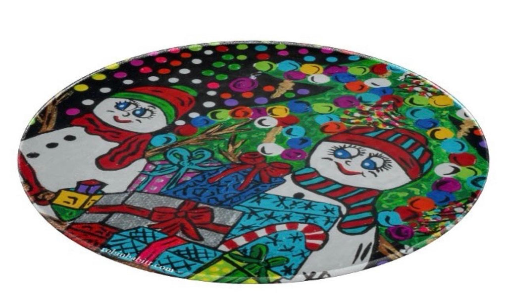 The Snowballs Glass Cutting Board