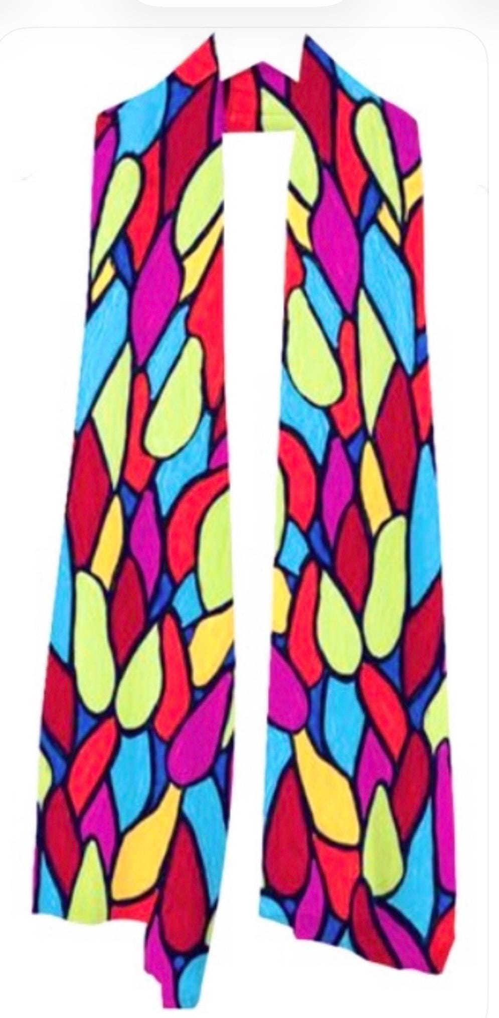 Stained Glass Chiffon Scarf