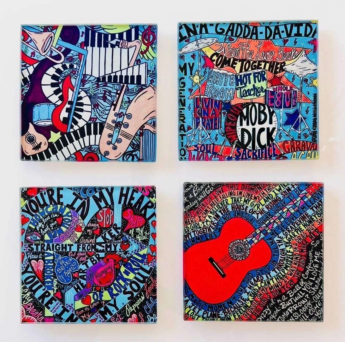 Ensemble Glass Coaster Set