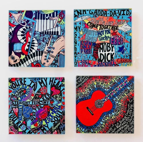 Ensemble Glass Coaster Set