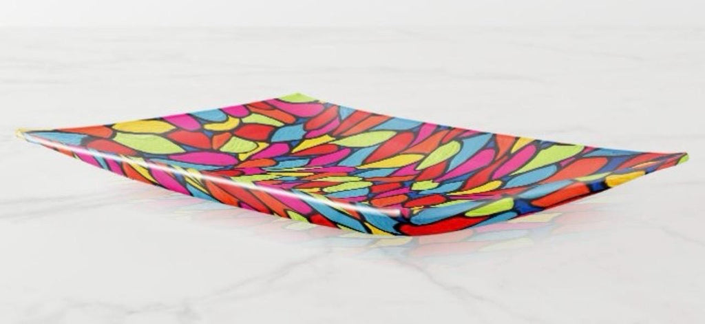 Stained Glass Glass Trinket Tray