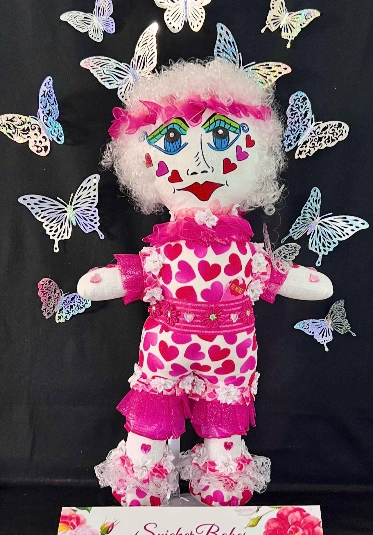 Handmade Collectible Doll - SNICKERBABE - Valentina -signed