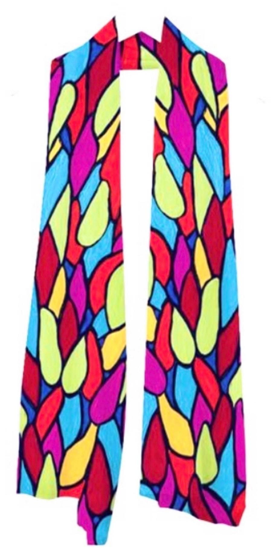 Stained Glass Chiffon Scarf