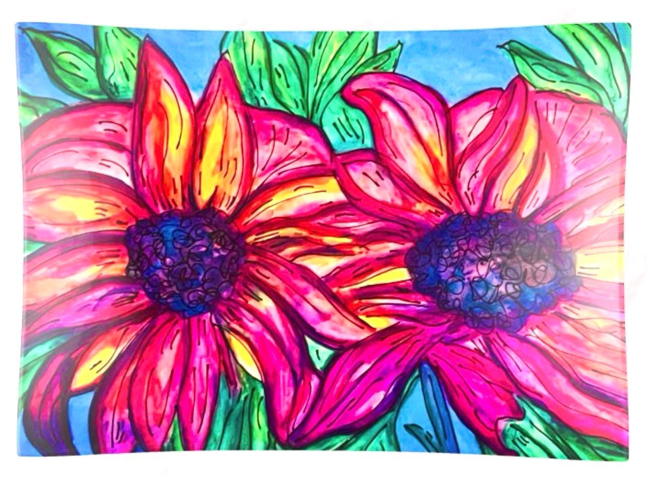 Petal Play Glass Trinket Tray
