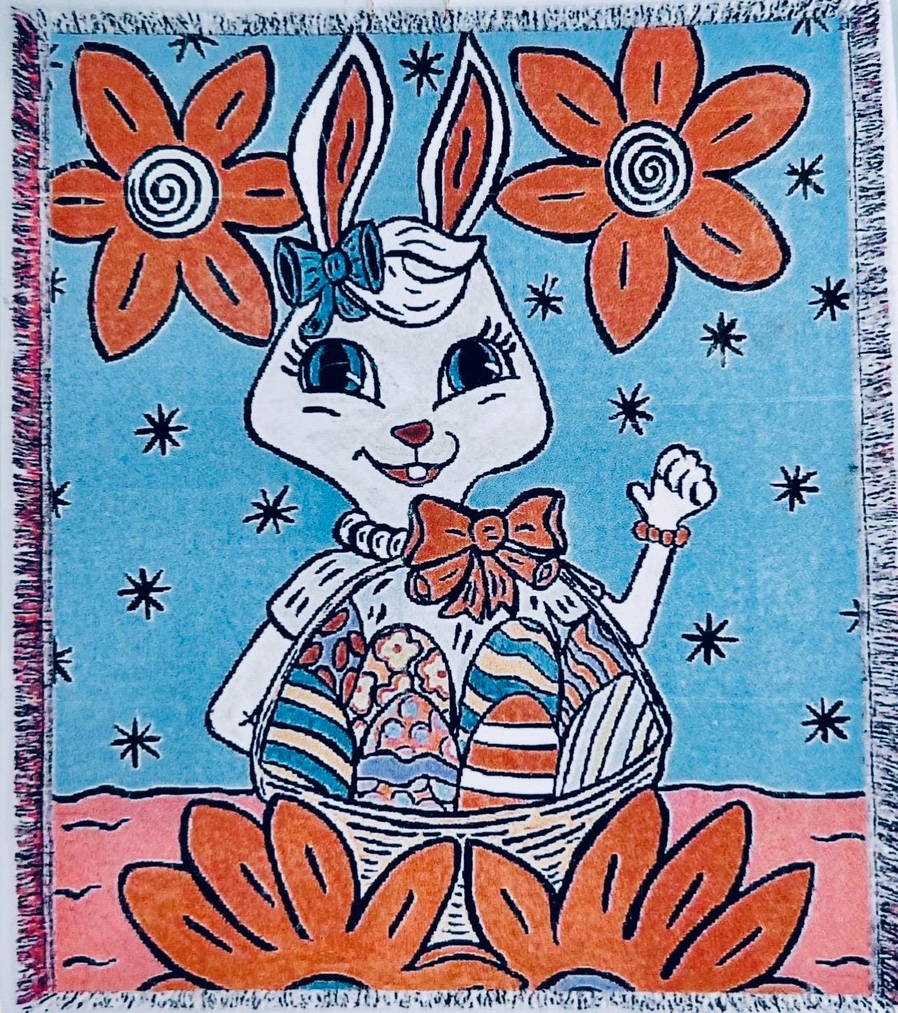 Bunnilicious Woven Throw Blanket