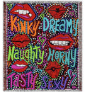 Read My Lips Woven Throw Blanket