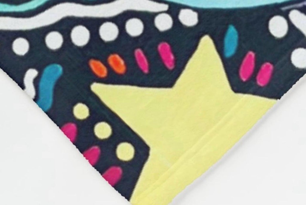 Space Faces Fleece Throw Blanket