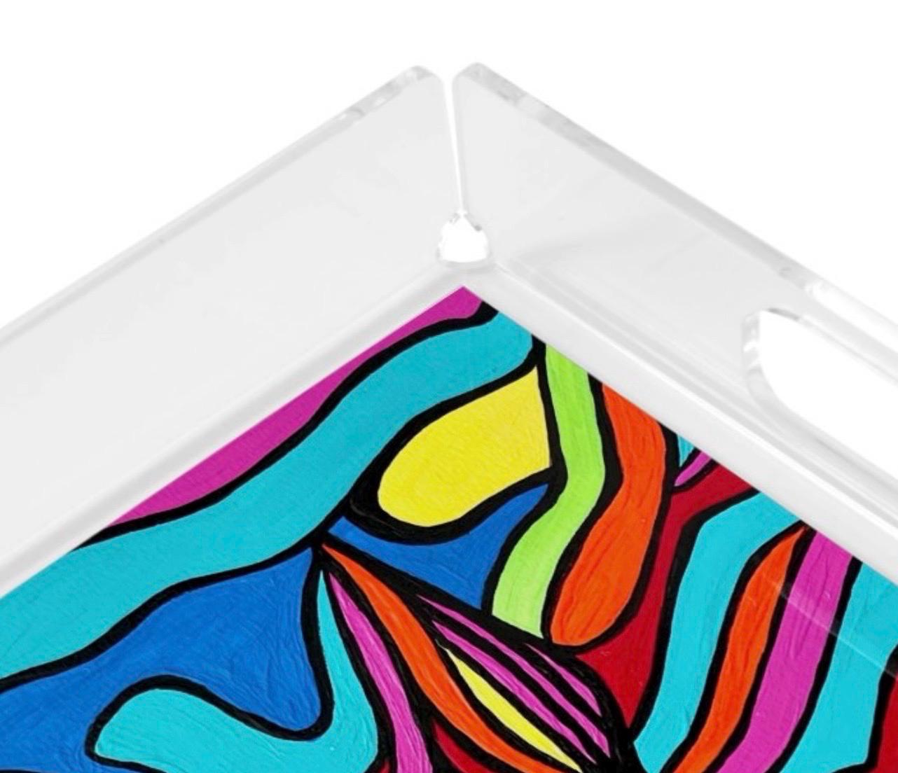 Shabbat Shalom Acrylic Serving Tray