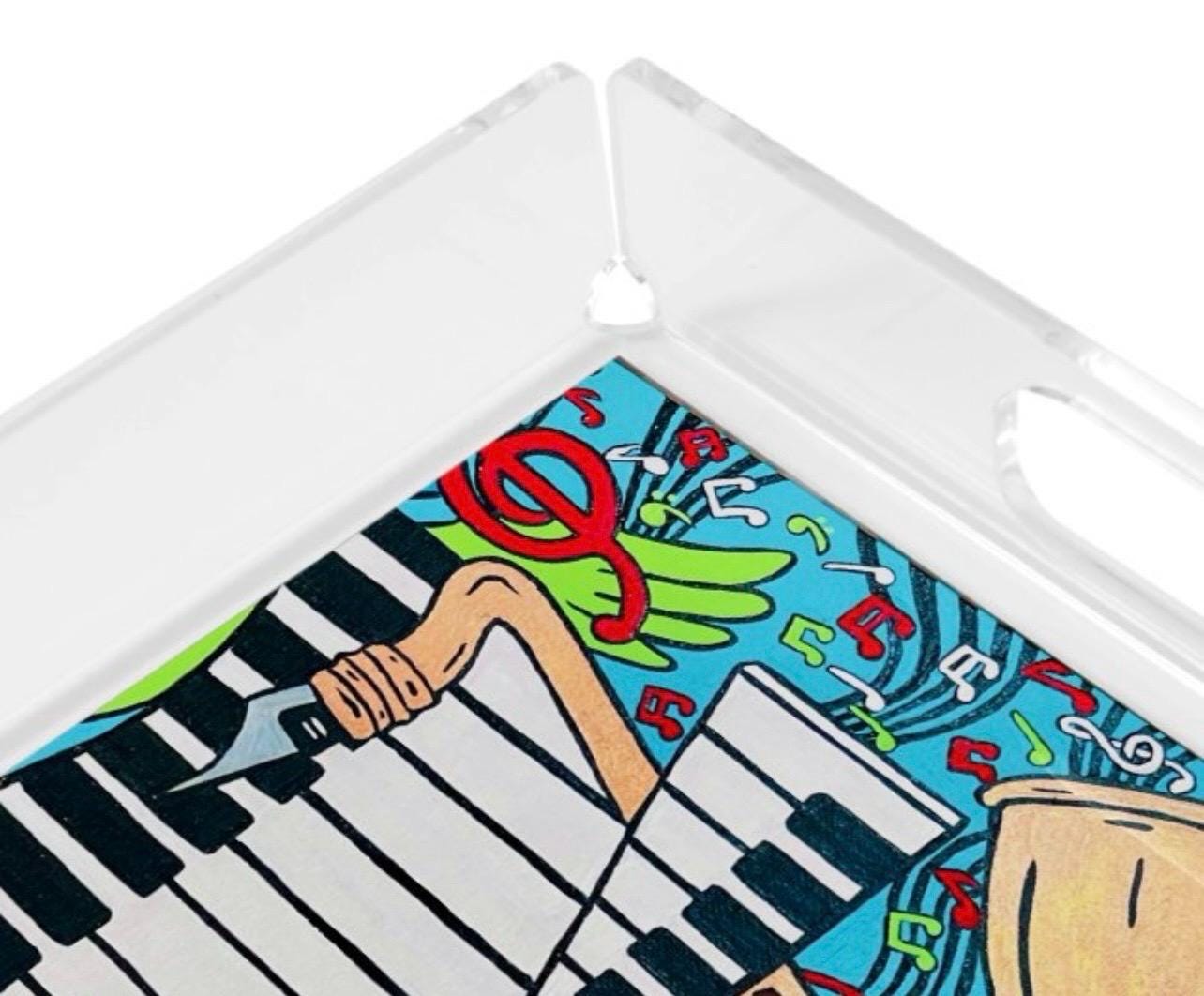 Music Montage Acrylic Serving Tray