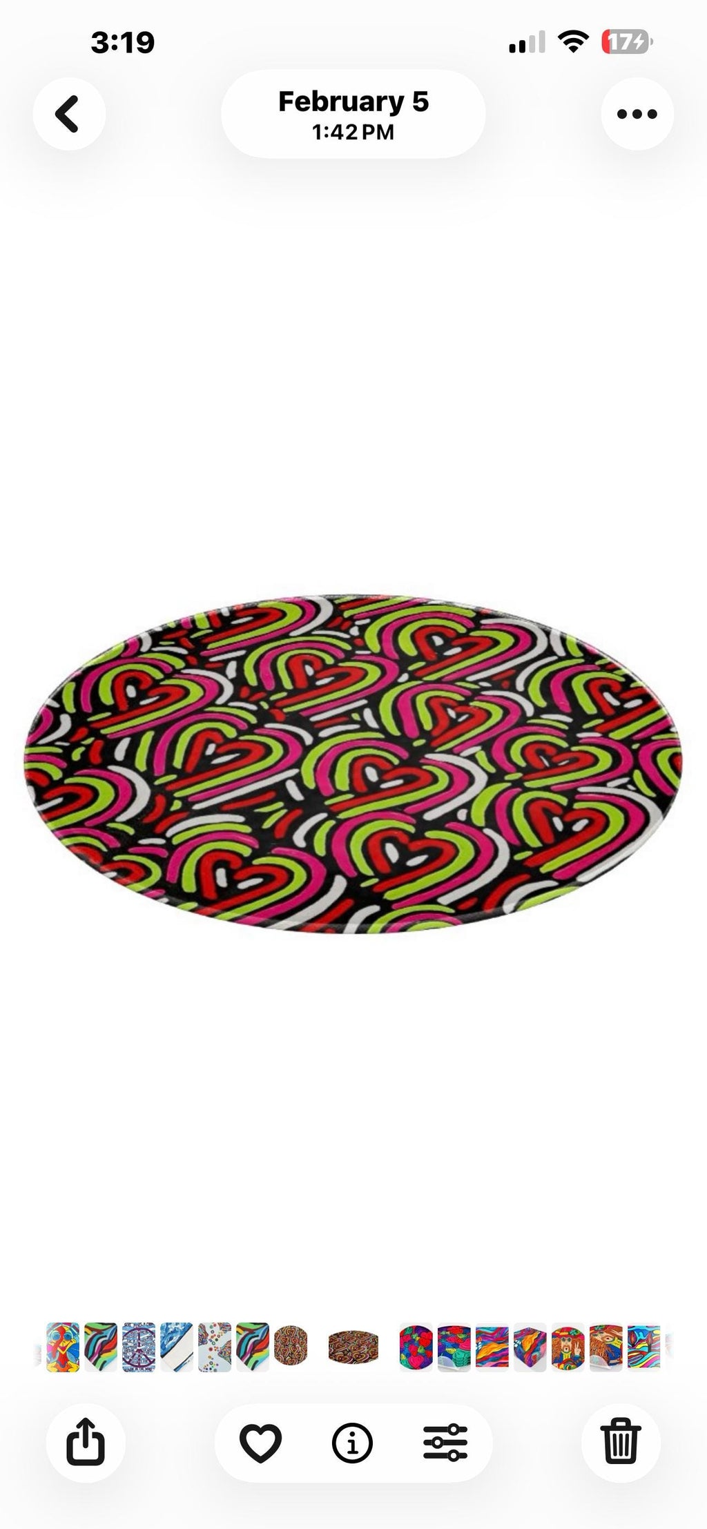 Triple Hearts Glass Cutting Board