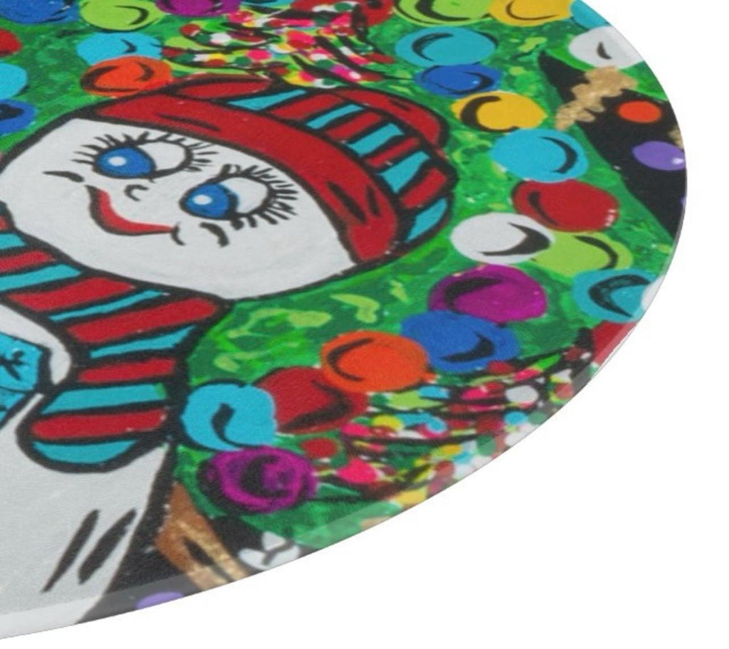 The Snowballs Glass Cutting Board