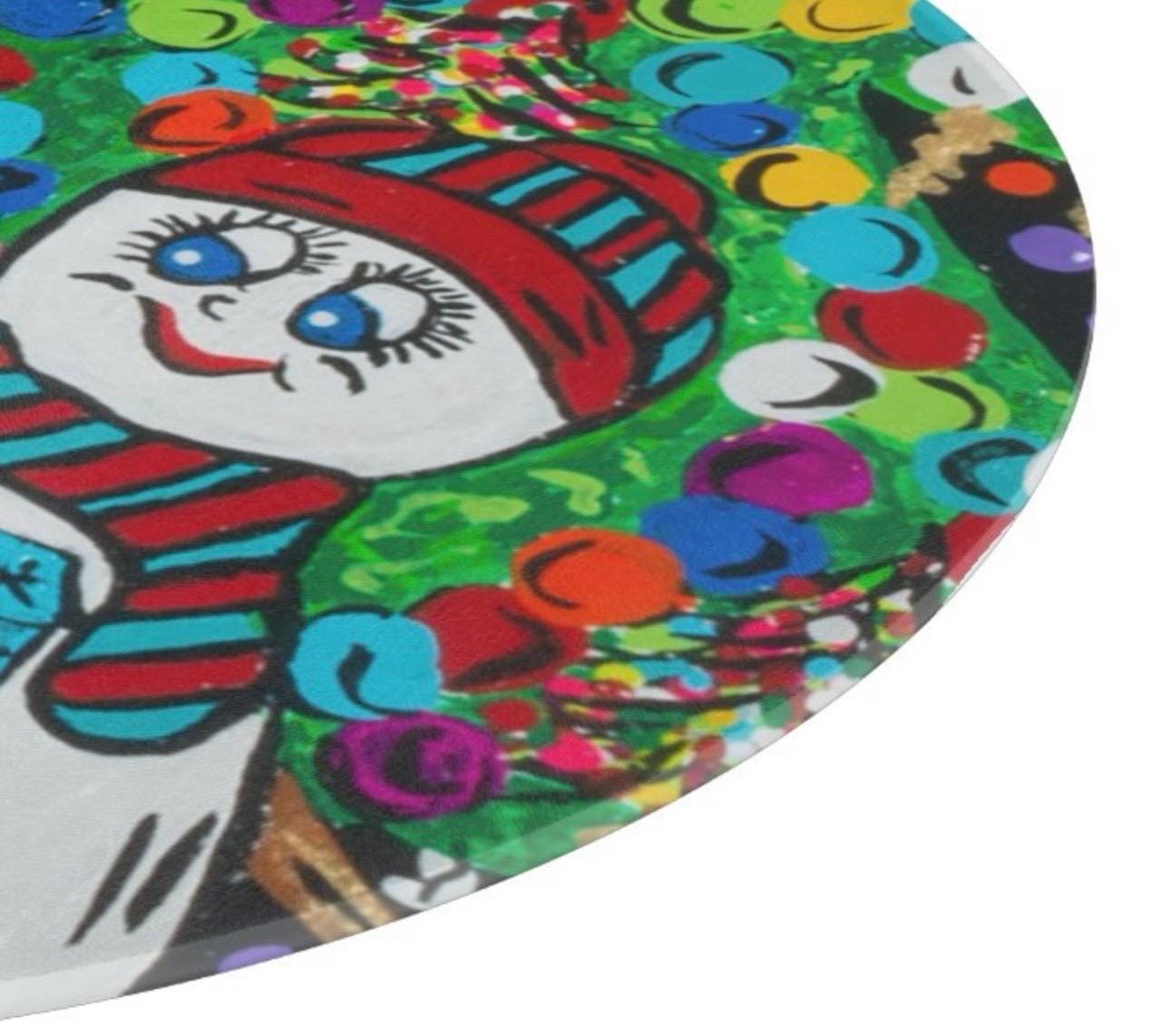 The Snowballs Glass Cutting Board