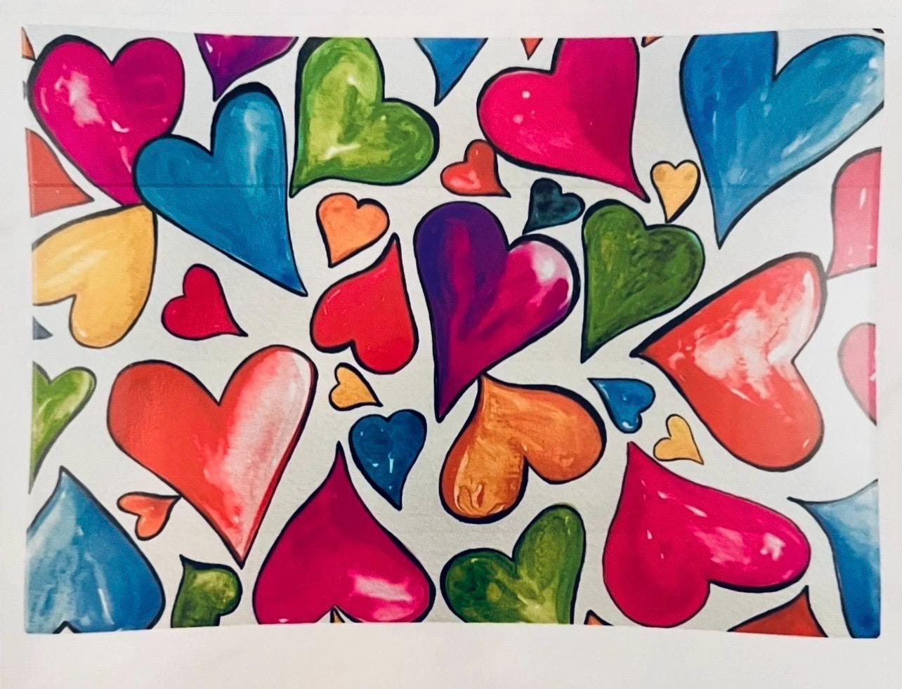 Floating Hearts Glass Trinket Tray