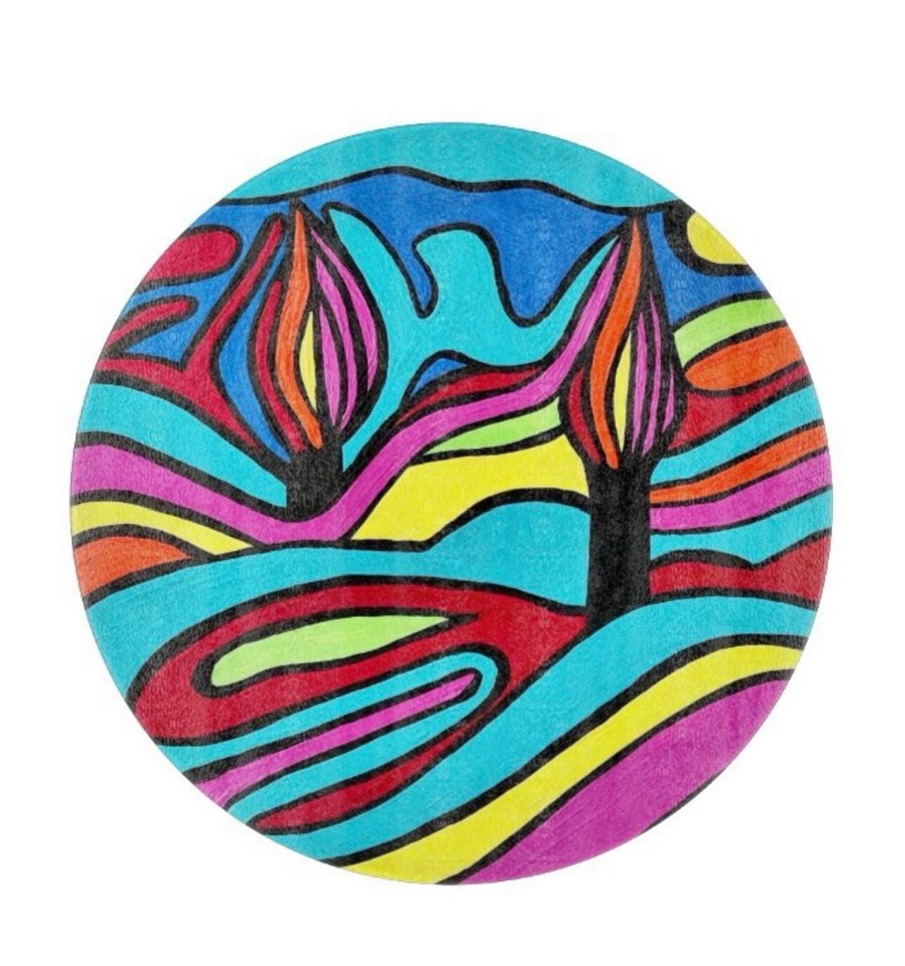 Shabbat Shalom Glass Cutting Board