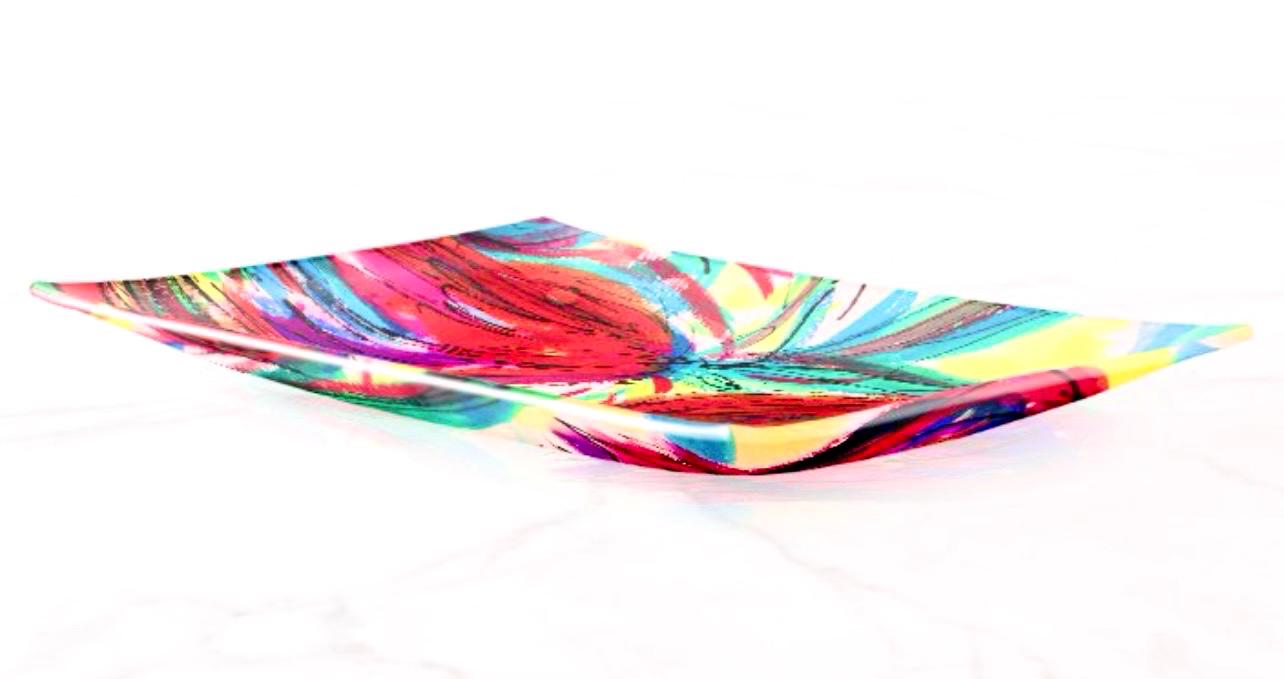 Tulip Treasures Glass Trinket Tray