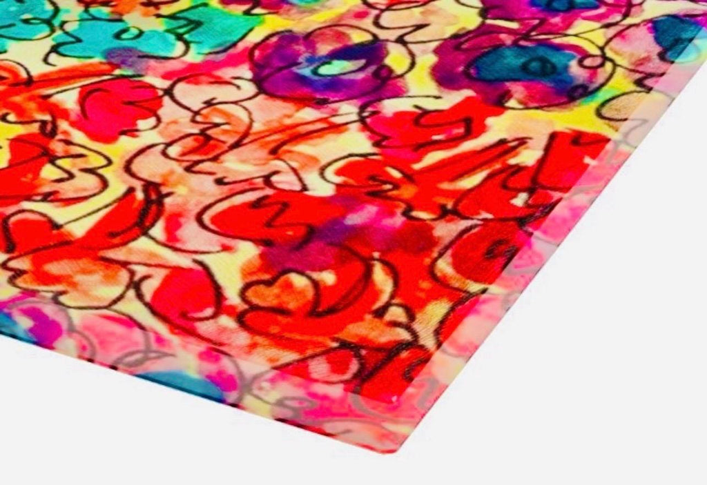 Sunset and Candlelight Glass Cutting Board