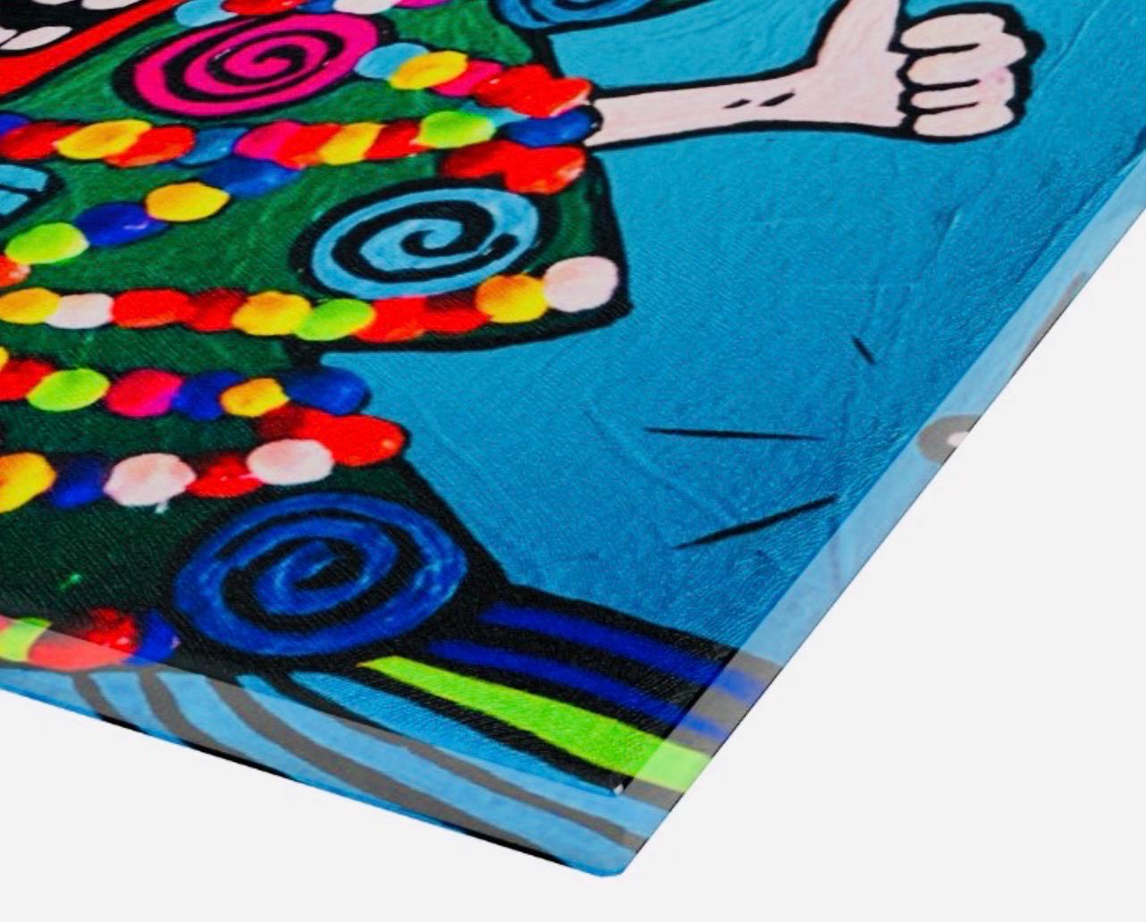 Holiday Happiness Glass Cutting Board
