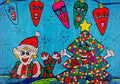 Holiday Happiness Glass Cutting Board