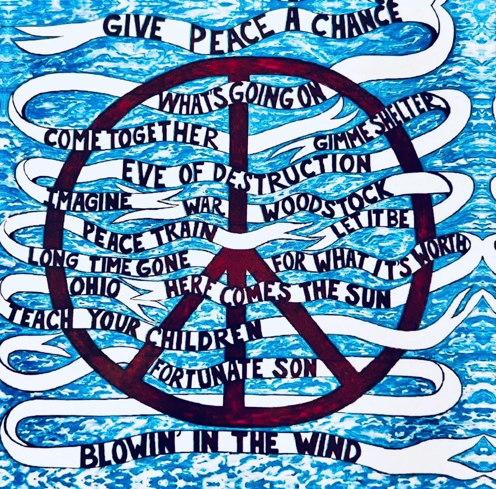 Give Peace a Chance Glass Paperweight