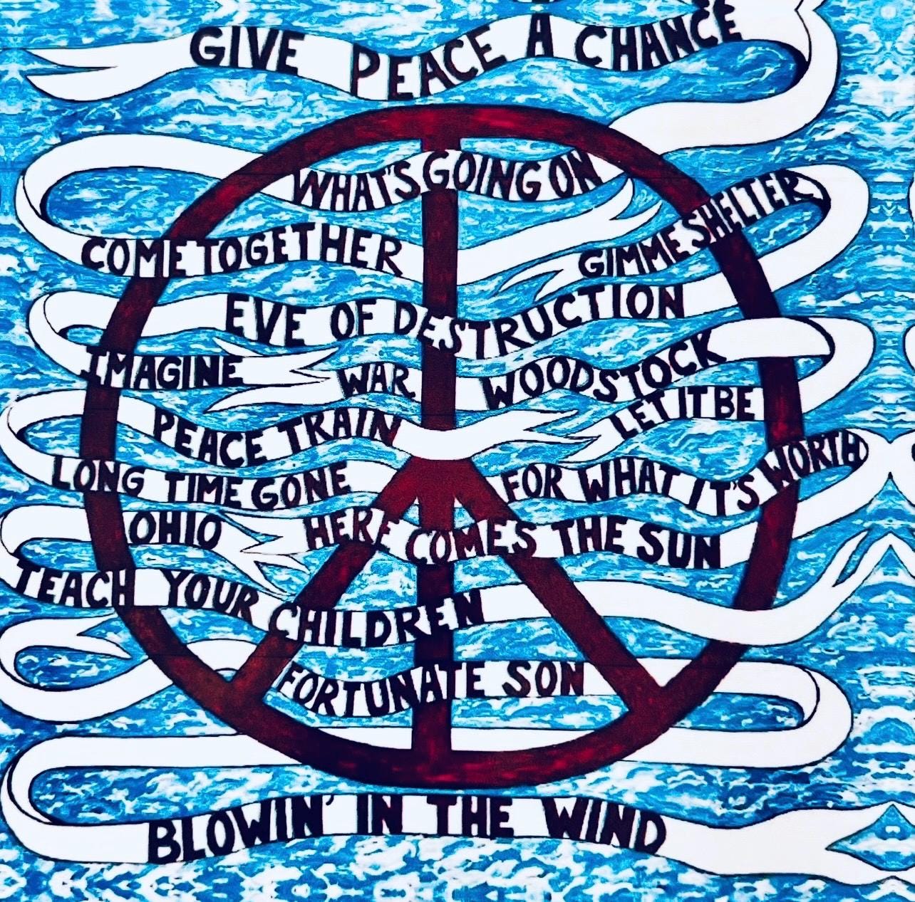 Give Peace a Chance Glass Paperweight