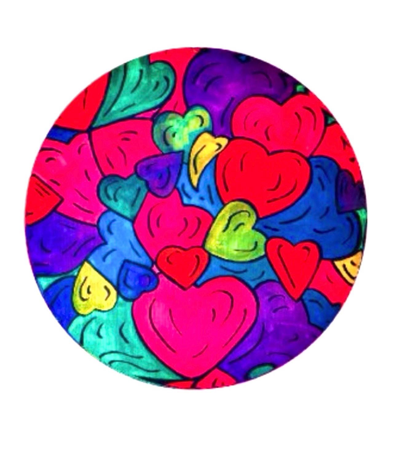 Colliding Hearts Acrylic Coaster Set