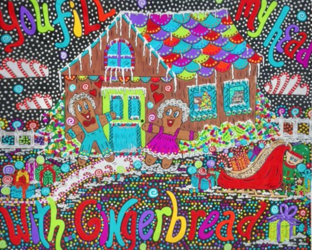 You Fill My Head with Gingerbread Fleece Throw Blanket