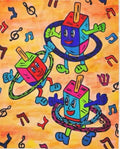 Hoopin Dreidels Fleece Throw Blanket
