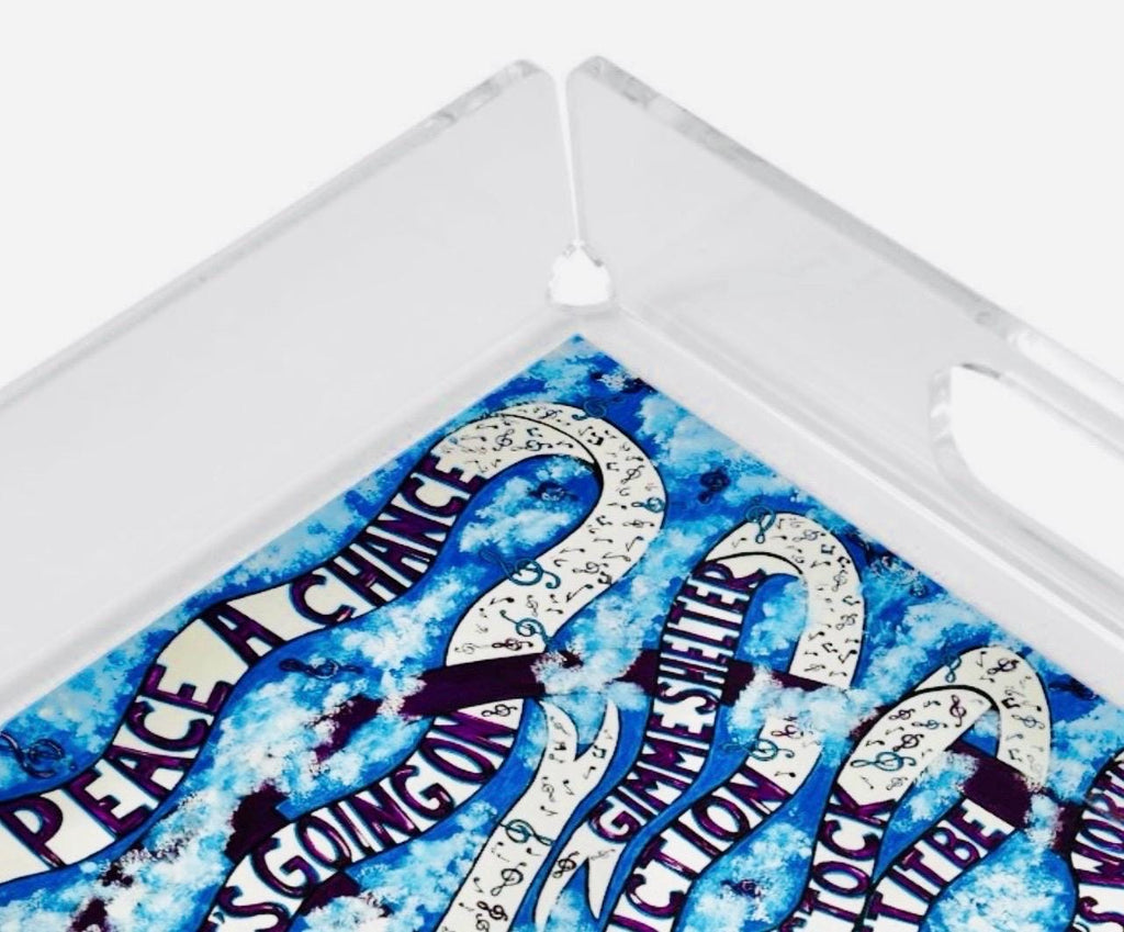 Give Peace a Chance Acrylic Serving Tray
