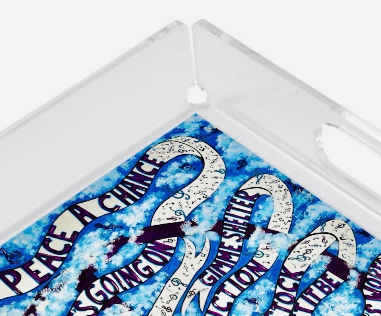 Give Peace a Chance Acrylic Serving Tray