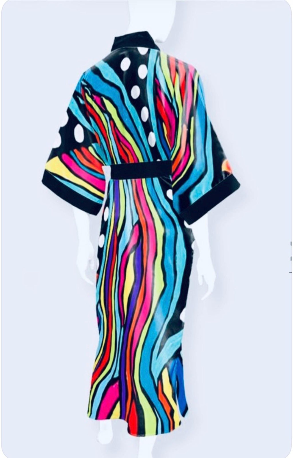 Threads II Satin Kimono Robe