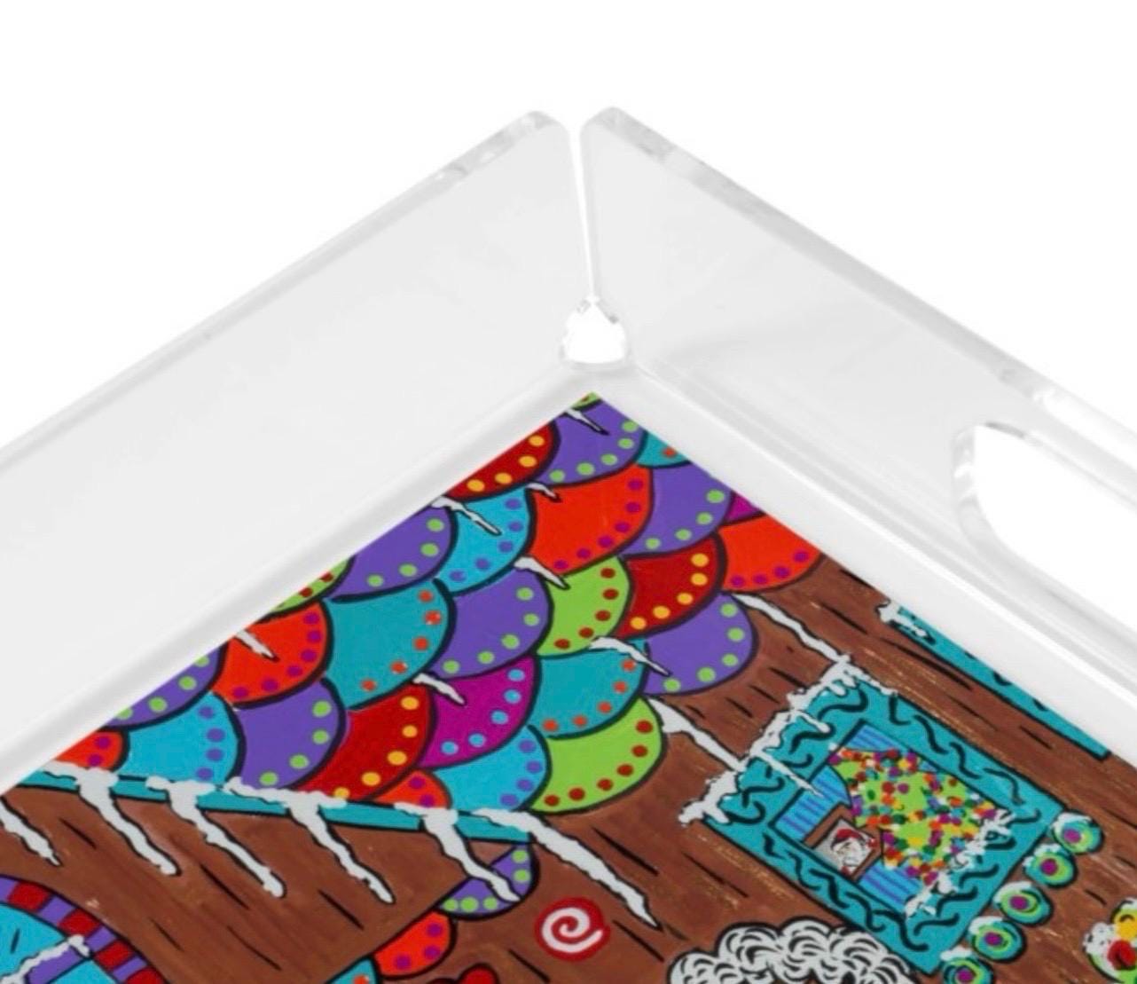You Fill My Head with Gingerbread Acrylic Serving Tray