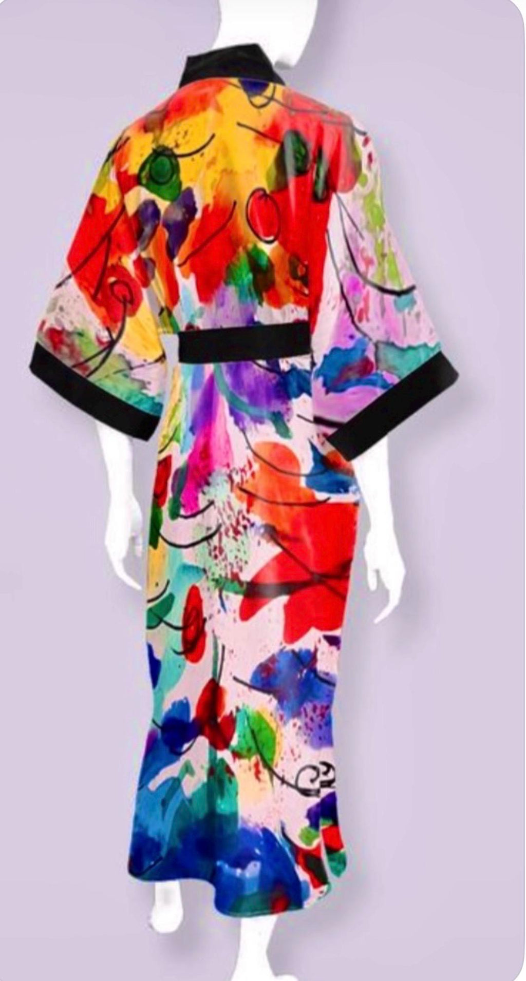 Holiday Satin Kimono Robe