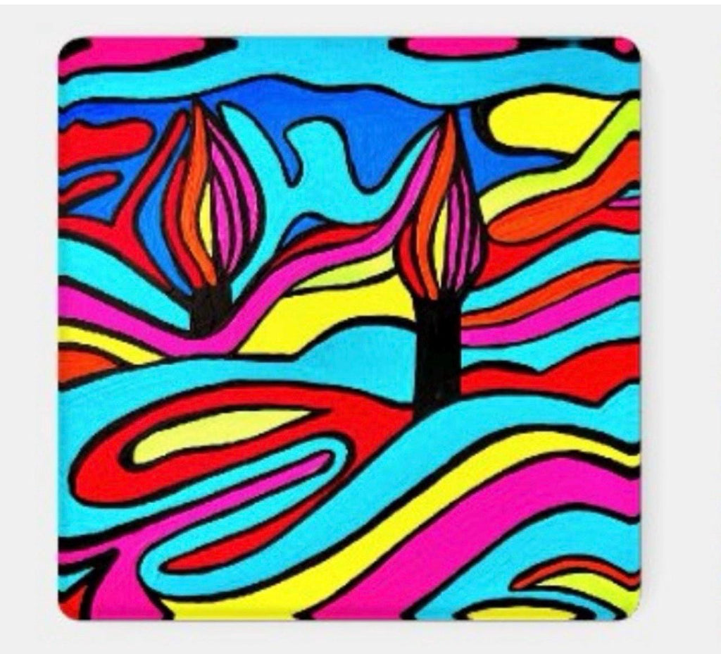 Shabbat Shalom Acrylic Coaster Set