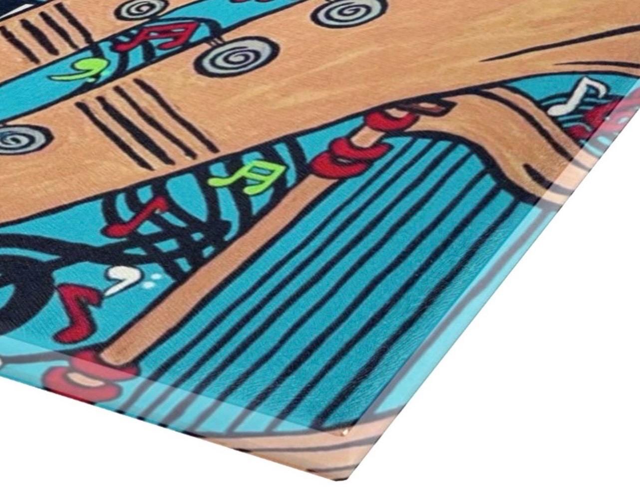 Music Montage Glass Cutting Board