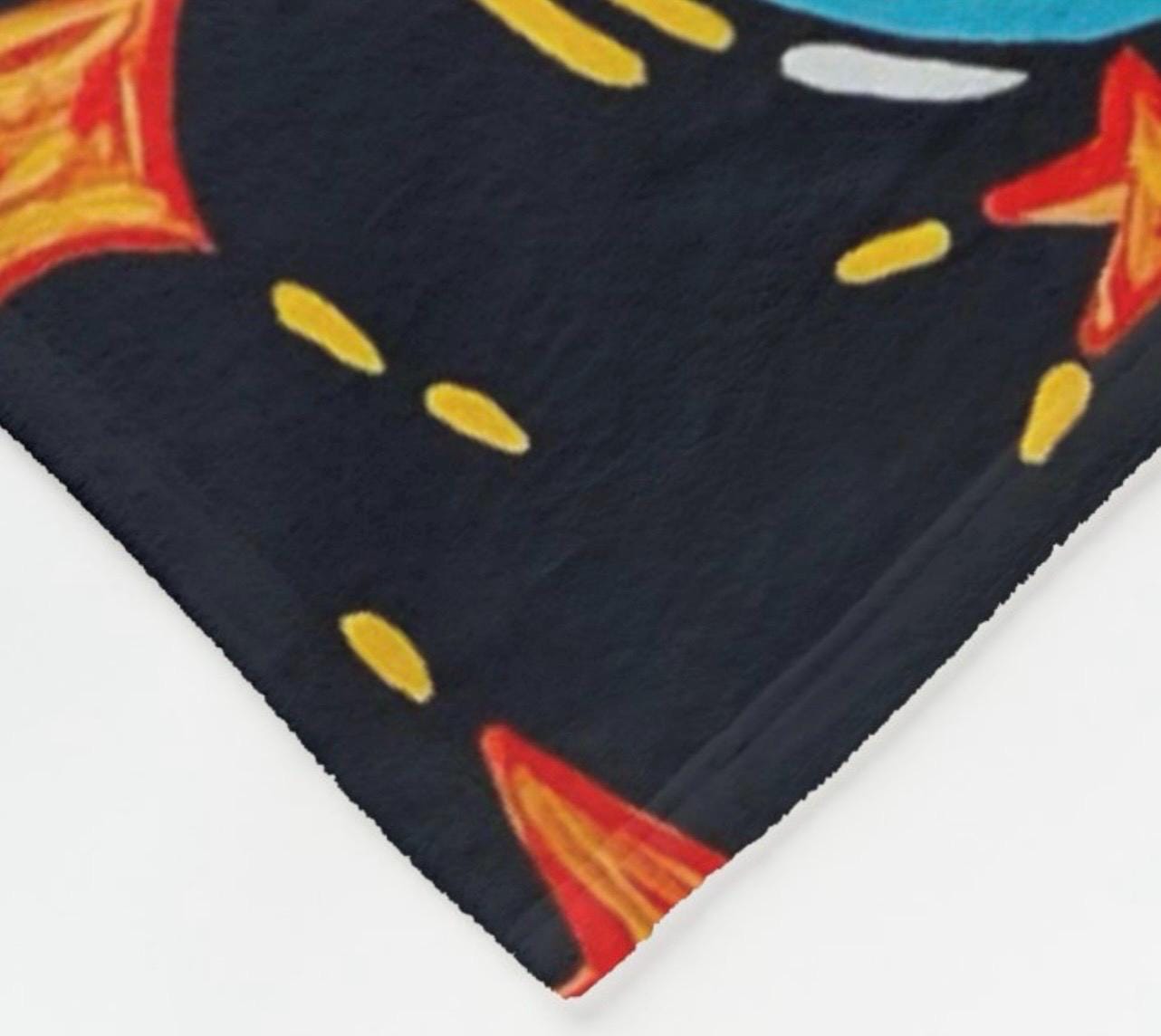 Moon Waves Fleece Throw Blanket