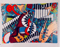 Music Montage Glass Trinket Tray