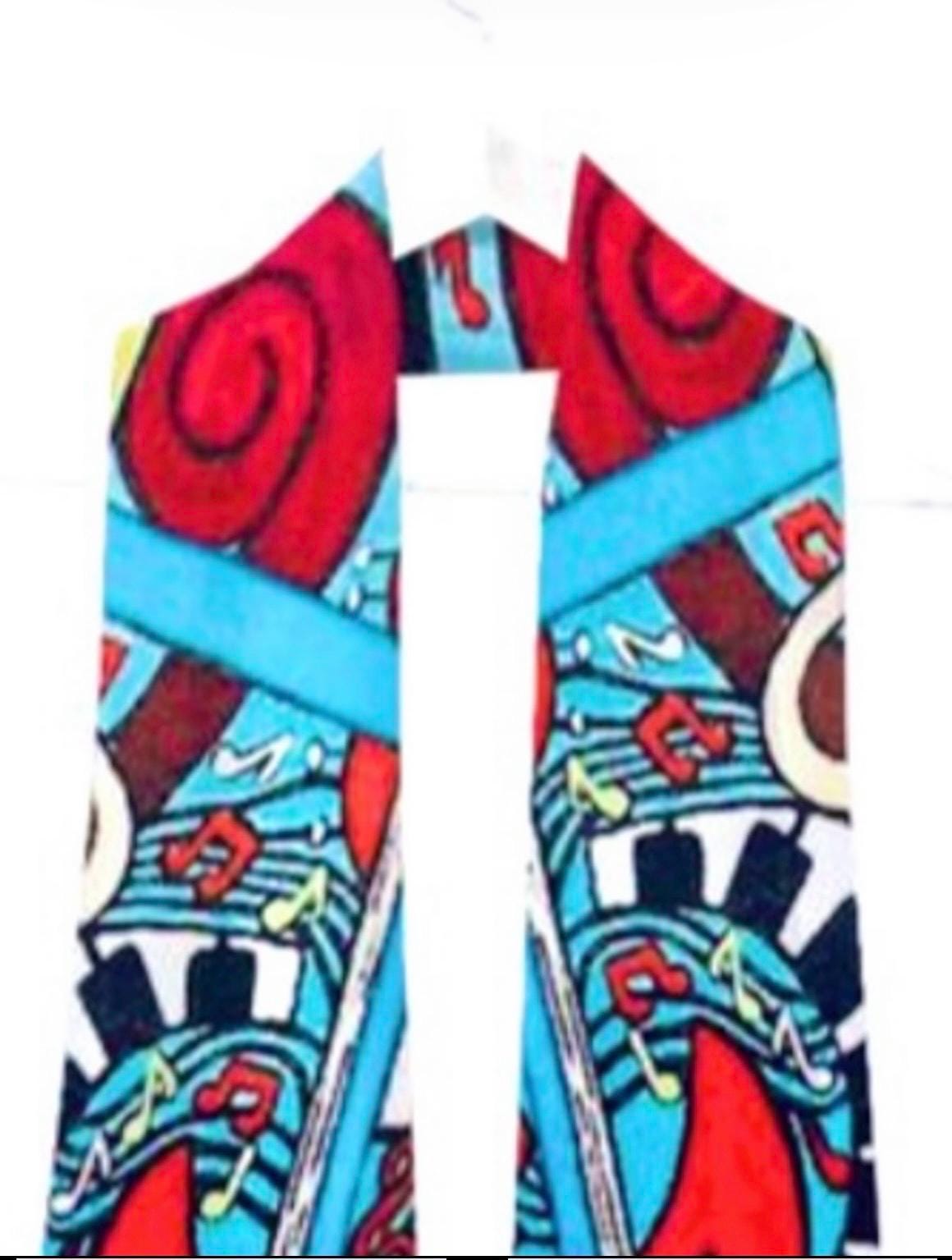 Music Montage Chiffon Scarf