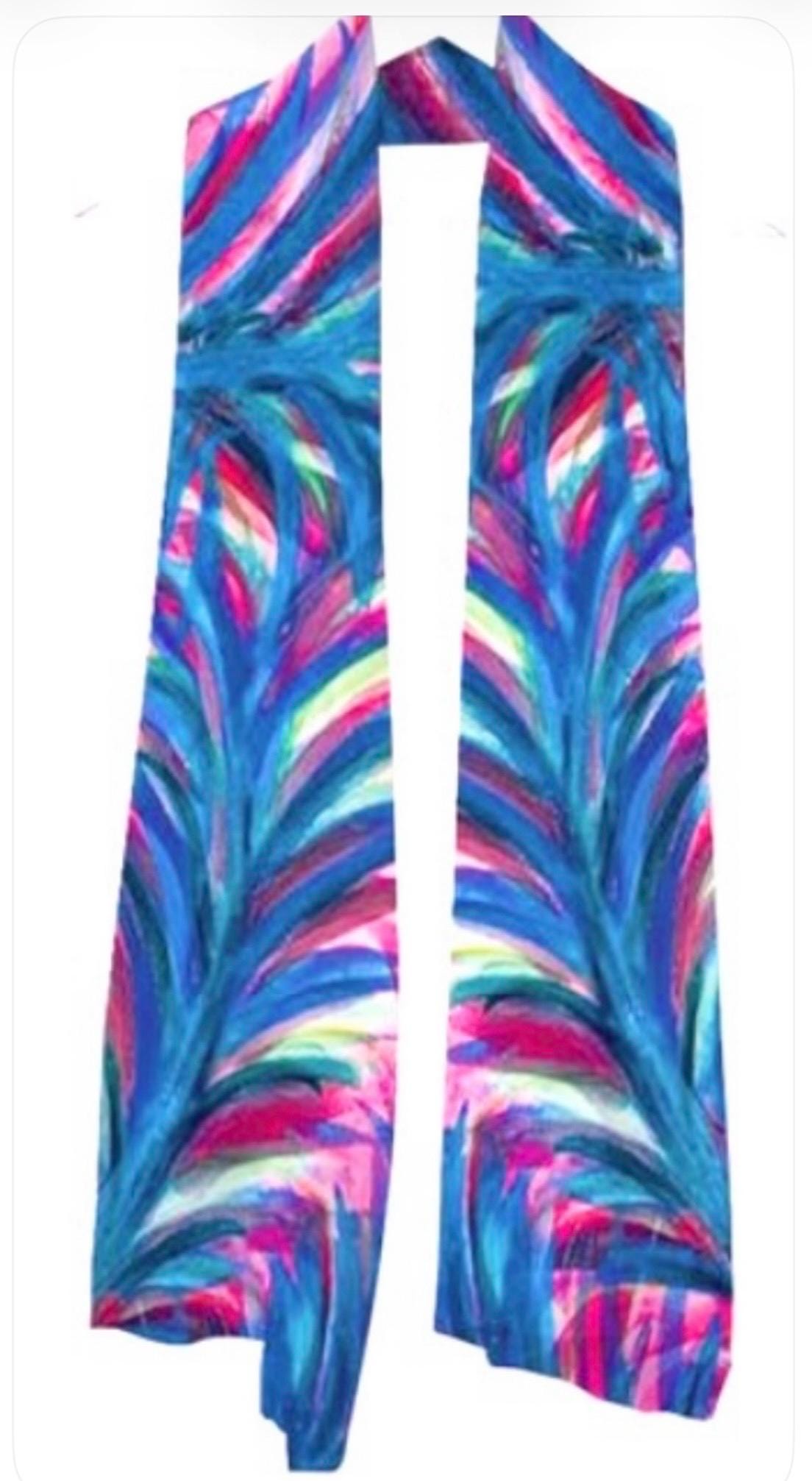 Purely Palms Chiffon Scarf