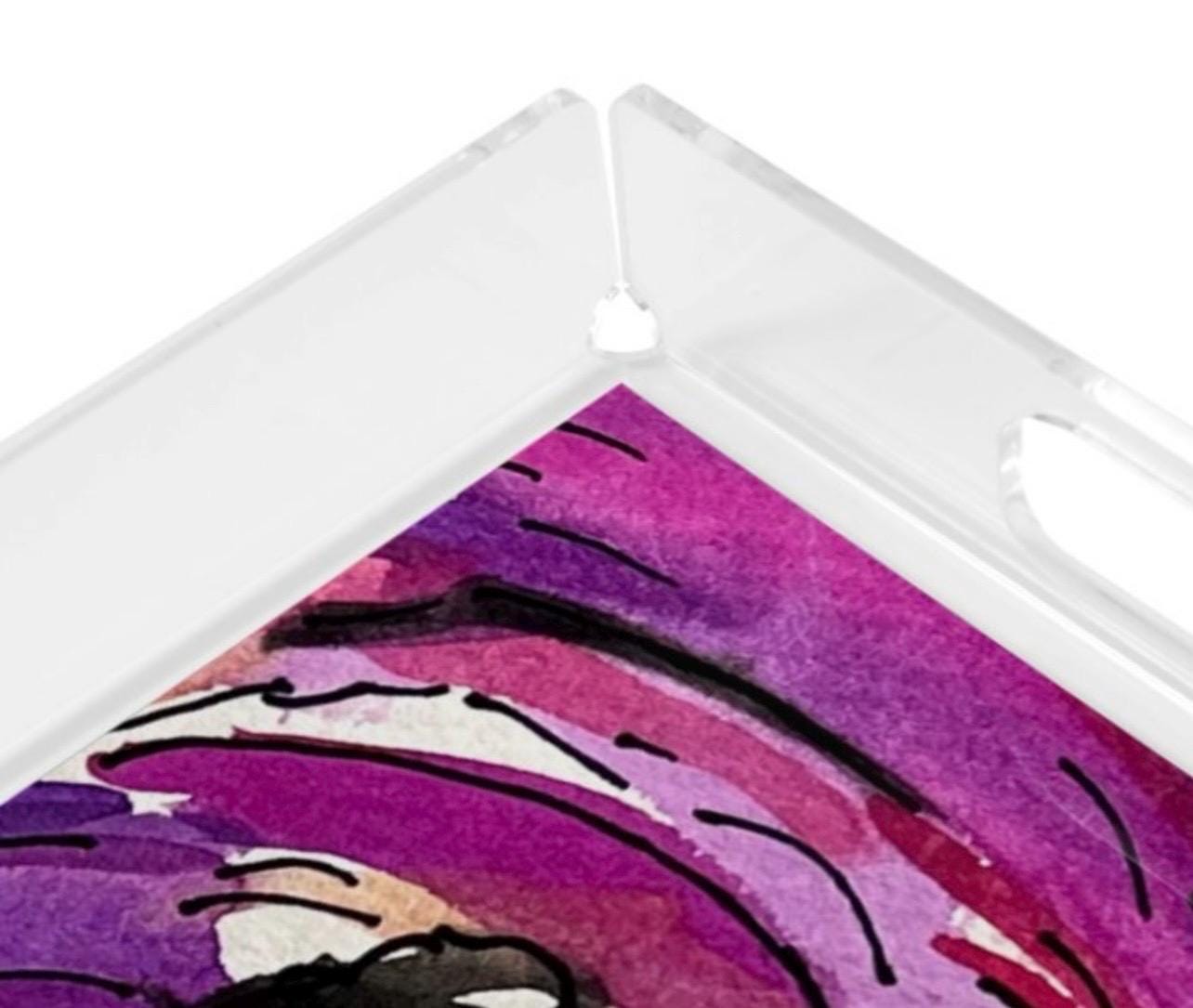 Flower Me, Shower Me Acrylic Serving Tray