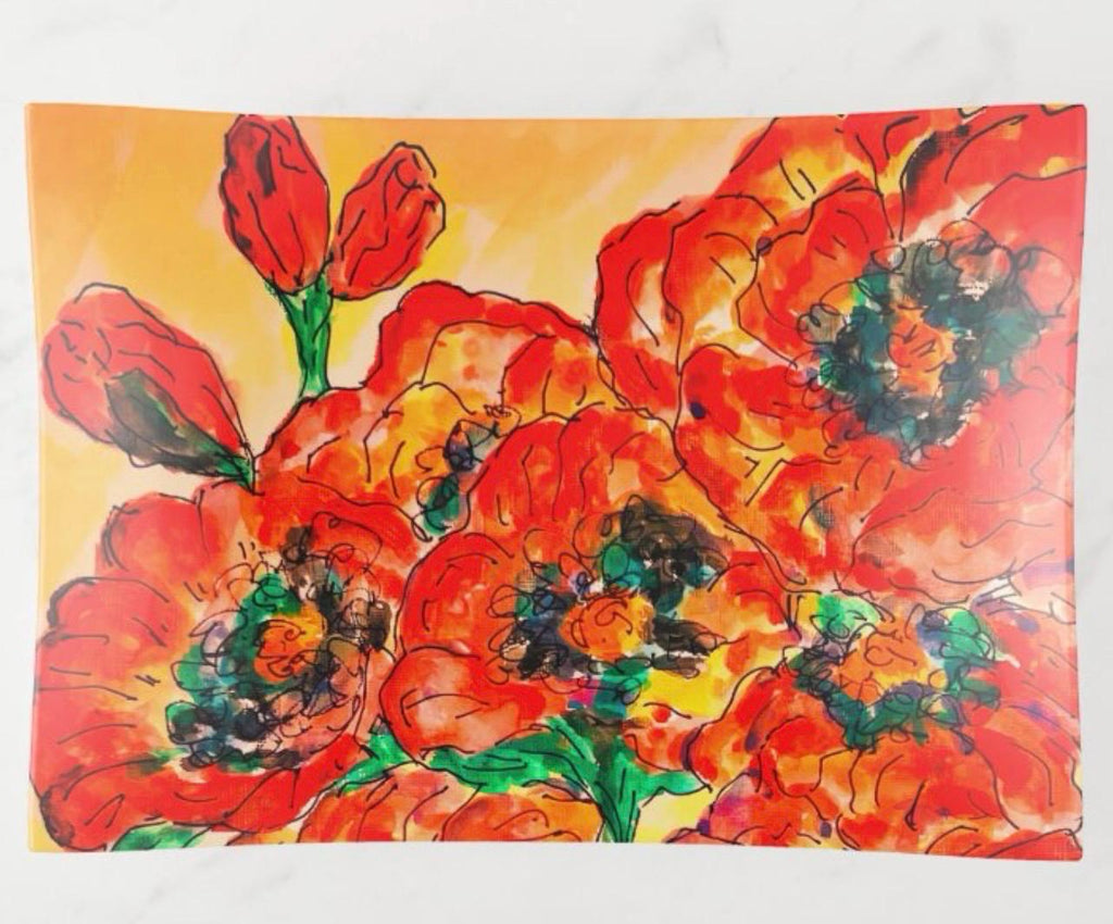 Petal Perfection Glass Trinket Tray