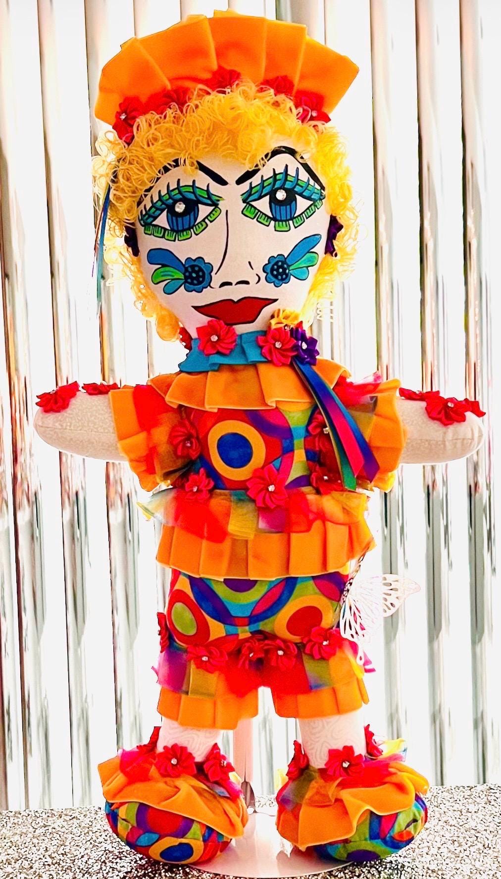 Handmade Collectible Doll -SNICKERBABE -  SUMMER -signed