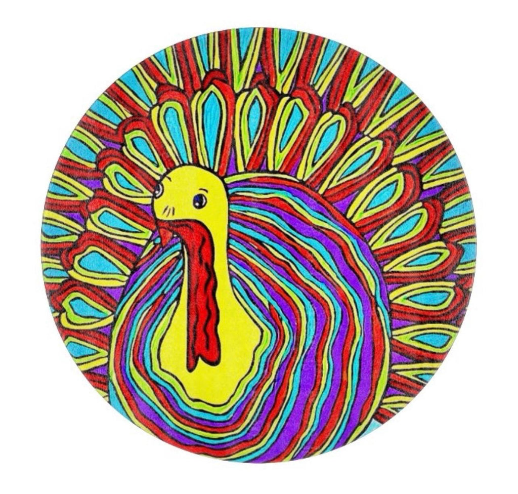 Gertrude Gobble Glass Cutting Board