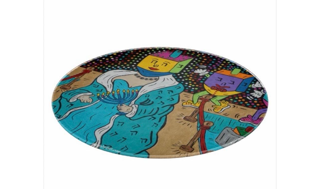 Shayna Maidel and the Dancin Dreidels Glass Cutting Board