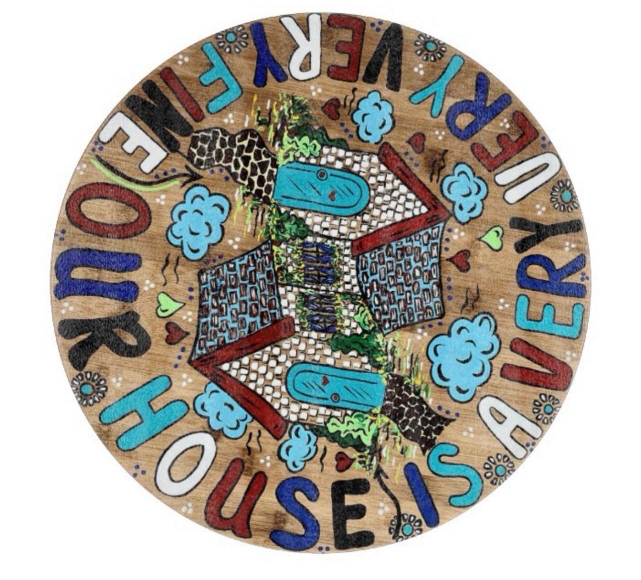 Our House Glass Cutting Board