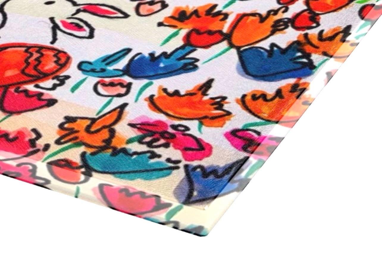 Sunrise and Butterflies Glass Cutting Board