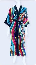 Threads II Satin Kimono Robe