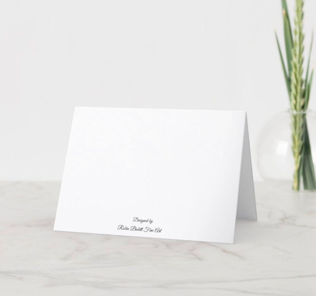Brilliant Blooms Floral Greeting Card, Blank 5x7 Art Card