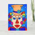 Thanksgiving Scarecrow Greeting Card, Fall Harvest Greeting Card, 5x7 Folded Card